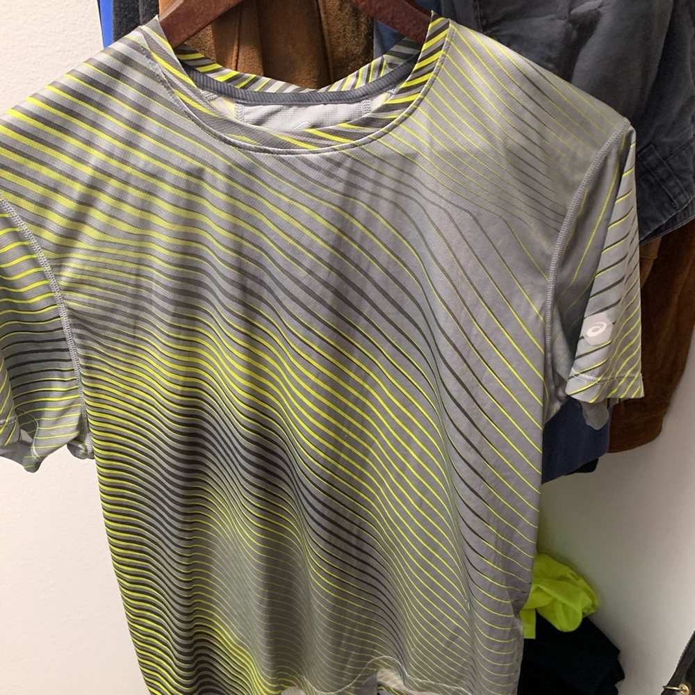 ASICS running shirt.